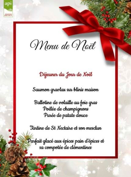 DEJEUNER LE JOUR DE NOEL